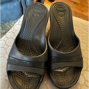 CROCS WEDGE ..great condition..wedge slide